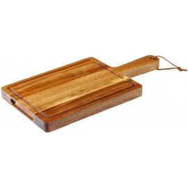 Paddle Board with Leather Strap - Acacia Wood - Chicago - 24cm (9.5")