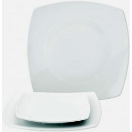 Rounded Square Plate - Porcelain - Titan - 24cm (9.5&quot;)