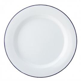 Wide Rim Plate - Enamel - Blue - 24cm (10&quot;)
