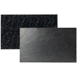 Platter - Reversible Slate or Granite - Rectangular - Melamine - Grey - 53cm (20.75&quot;)