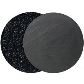Round Platter - Melamine - Slate & Granite  - 43cm (17&quot;)
