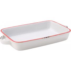 Dish with Handles - Rectangular - Avebury - Red - 22cm (8.5")