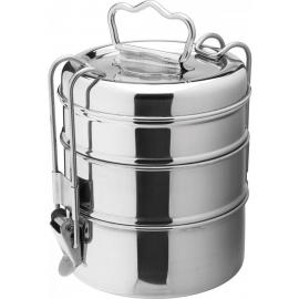 Tiffin Box - 3 Tier - Stainless Steel - 11cm (4.25&quot;)