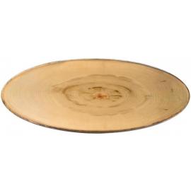 Serving Board - Footed Oval - Elm Wood Effect Melamine - 65cm (25.5&quot;)