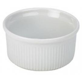Ramekin - Ribbed - Porcelain - White - 4cl (1.4oz)