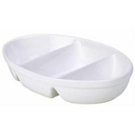 Vegetable Dish - 3 Division - Porcelain - Royal Genware - 28cm (11&quot;)
