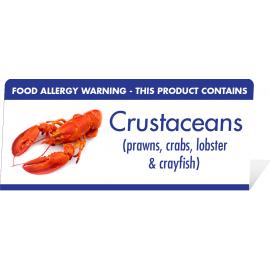 Crustaceans Allergy Warning - Table Sign