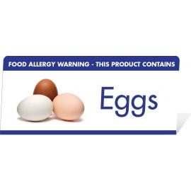 Eggs Allergy Warning - Table Sign