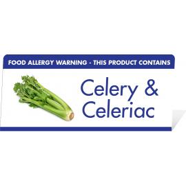 Celery & Celeriac Allergy Warning - Table Sign - 10cm (4&quot;)