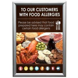Food Allergy - Awareness Sign - Framed - A4