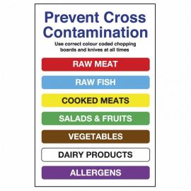 Chopping Board Sign with Allergens Notice - Self-adhesive - 18cm (7&quot;)