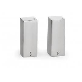 Salt & Pepper - Shaker Set - Square - Stainless Steel - 45ml (1.5oz)