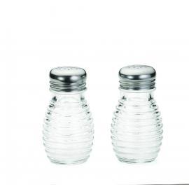 Salt or Pepper Shakers - Chrome Top - Beehive - 6cl (2oz)