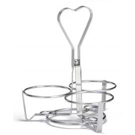 Condiment Rack - Chrome Plated - 3 Ring