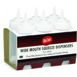 Squeeze Bottle - Wide Mouth - Clear - 23.6cl (8oz) - 53mm dia