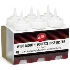 Squeeze Bottle - Wide Mouth - Clear - 35.5cl (12oz) - 53mm dia