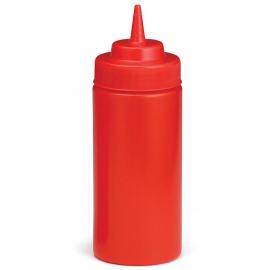 Squeeze Bottle - Wide Mouth - Red - 47.3cl (16oz) - 63mm dia