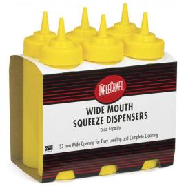 Squeeze Bottle - Wide Mouth - Yellow - 23.6cl (8oz) - 53mm dia