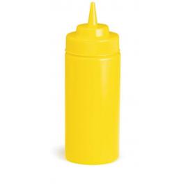 Squeeze Bottle - Wide Mouth - Yellow - 23.6cl (8oz) - 53mm diameter
