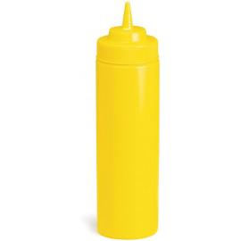 Squeeze Bottle - Wide Mouth - Yellow - 35.5cl (12oz) - 53mm diameter
