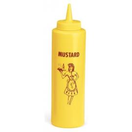 Squeeze  Mustard Bottle with Cone Tip - Nostalgia - 35.5cl (12oz) - 38mm dia