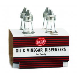 Oil or Vinegar Bottles - Stainless Steel Shaker Tops - 18cl (6oz)