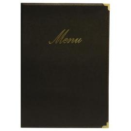 Menu Holder - Classic Style - 4 Page - Black - A5