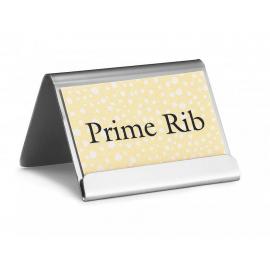Card Holder with Lip - Rectangular - Stainless Steel - 6.3cm (2.5&quot;)