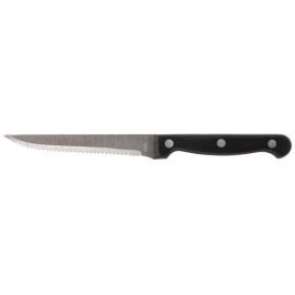 Steak Knife - Serrated Edge - Black Poly Handle - 22cm (8.7&quot;)