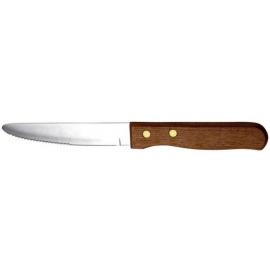 Steak Knife - Serrated Edge - Half Tang - Dark Wood Handle - 25cm (9.8&quot;)