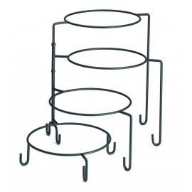 Cake Plate Stand - 4 Adjustable Tiers - Black - 37cm (14.5&quot;)