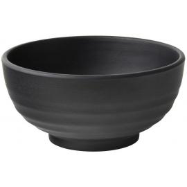 Round Bowl -  Footed - Melamine - Spirit - Black - 87cl (30oz) - 16.5cm (6.5&quot;)