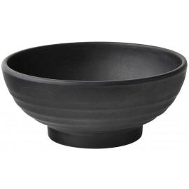 Round Bowl -  Footed - Melamine - Spirit - Black - 1.23L (43oz) - 19cm (7.5&quot;)