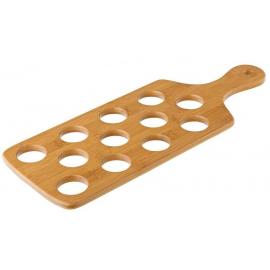 Shot Glass Paddle - Bamboo - Holds 12 Shots - 40cm (16&quot;)