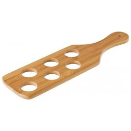 Shot Glass Paddle - Bamboo - Holds 6 Shots - 38cm (15&quot;)