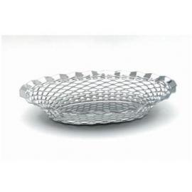 Oval Basket - Pierced Stainless Steel - 24cm (9.5&quot;)