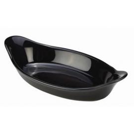 Eared Dish - Oval - Stoneware - Black- 16.5cm (6.5&quot;) - 13cl (4.5oz)