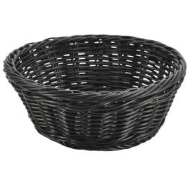 Round Basket - Polywicker - Black - 21cm (8.3&quot;)