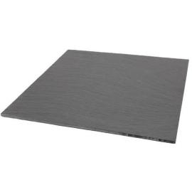 Square Plate - Deep - Clean Cut Edge - Slate - 28cm (11&quot;)