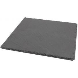 Square Plate - Deep - Natural &#39;Chipped&#39; Edge - Slate - Genware - 28cm (11&quot;)