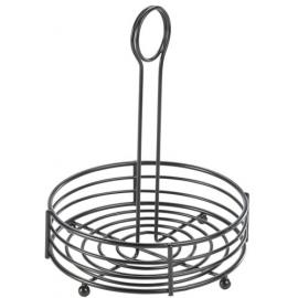 Table Caddy - Round - Black Wire - 20.3cm (8&quot;)