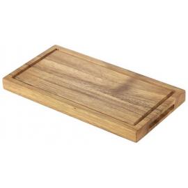 Serving Board with Juice Groove - Acacia Wood - Oblong - 26.5cm (10.4&quot;)