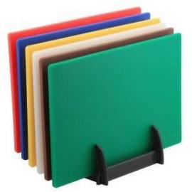 Chopping Boards - High Density - Set of 6 + Rack - Mixed Colours - 45.7cm (18&quot;)