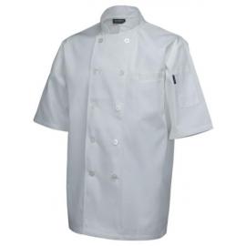 Chef&#39;s Jacket - Standard Short Sleeve - White - Small