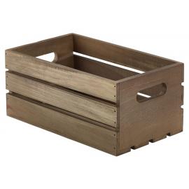Wooden Crate - Dark Rustic Finish - 27cm (10.6&quot;)