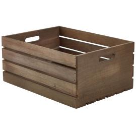 Wooden Crate - Dark Rustic Finish - 41cm (12.2")