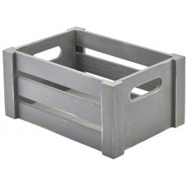 Wooden Crate - Grey Finish - 22.8cm (9&quot;)