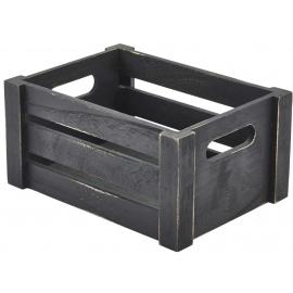 Wooden Crate - Black Finish - 22.8cm (9&quot;)