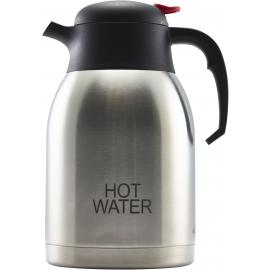 Vacuum Jug - Push Button - Inscribed Hot Water - Stainless Steel - 2L
