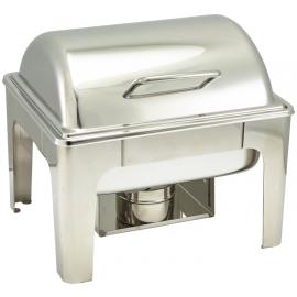 Chafing Dish - Spring Hinged - Roll Top - Oblong - Stainless Steel - 1/2 GN